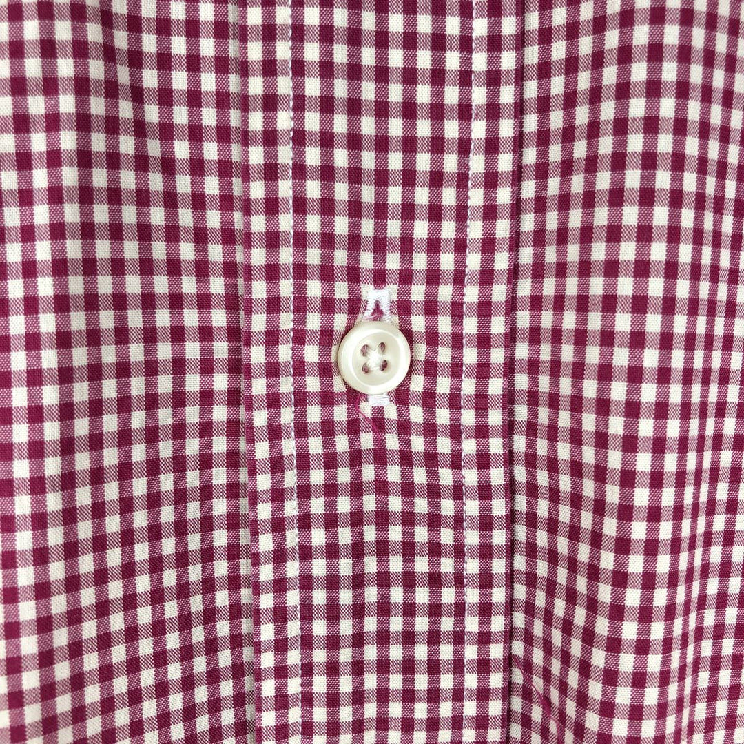 Ralph Lauren BLAKE Gingham Check Short Sleeve Button Down Check Shirt Men's XL cotton red type Vintage Second Hand
