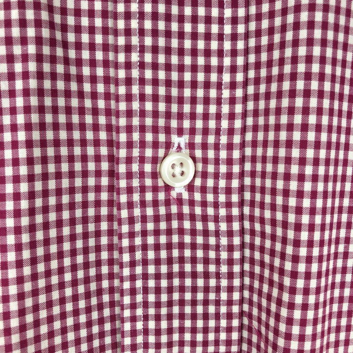 Ralph Lauren BLAKE Gingham Check Short Sleeve Button Down Check Shirt Men's XL cotton red type Vintage Second Hand