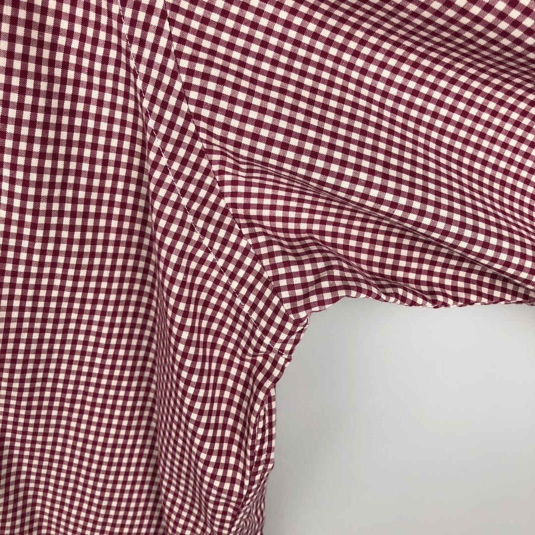 Ralph Lauren BLAKE Gingham Check Short Sleeve Button Down Check Shirt Men's XL cotton red type Vintage Second Hand