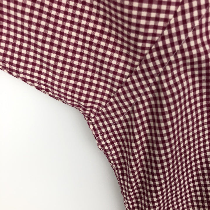 Ralph Lauren BLAKE Gingham Check Short Sleeve Button Down Check Shirt Men's XL cotton red type Vintage Second Hand