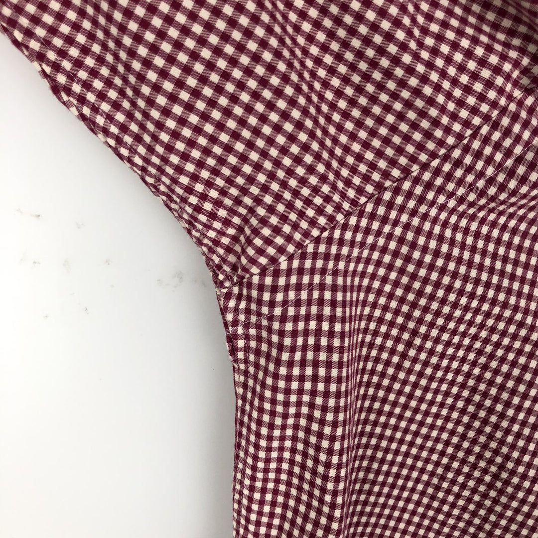 Ralph Lauren BLAKE Gingham Check Short Sleeve Button Down Check Shirt Men's XL cotton red type Vintage Second Hand