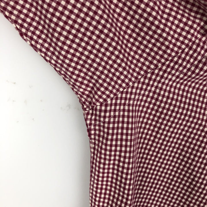 Ralph Lauren BLAKE Gingham Check Short Sleeve Button Down Check Shirt Men's XL cotton red type Vintage Second Hand