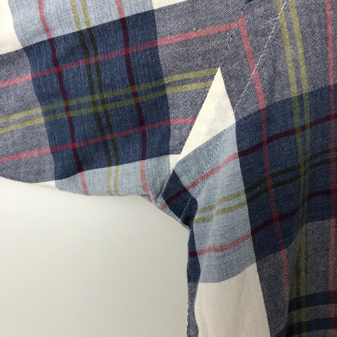 Ralph Lauren BLAKE short sleeve button down check shirt men's XL size cotton blue type Vintage Second Hand