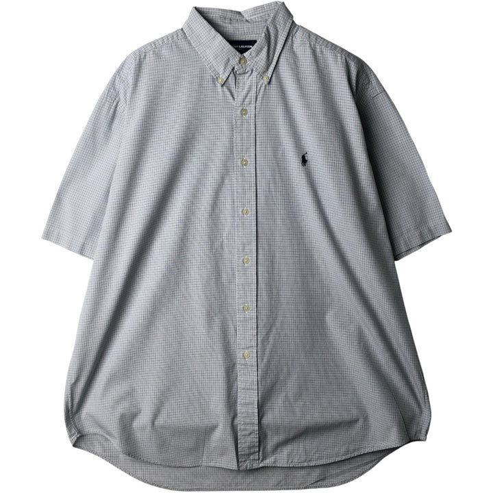 Ralph Lauren RALPH LAUREN GOLF TILDEN short sleeve button down check shirt men's XL equivalent cotton white type Vintage Second Hand