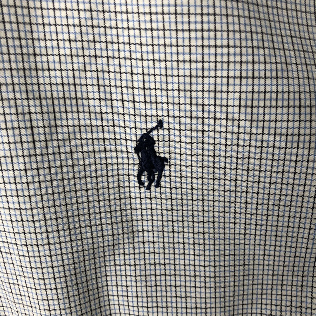 Ralph Lauren RALPH LAUREN GOLF TILDEN short sleeve button down check shirt men's XL equivalent cotton white type Vintage Second Hand