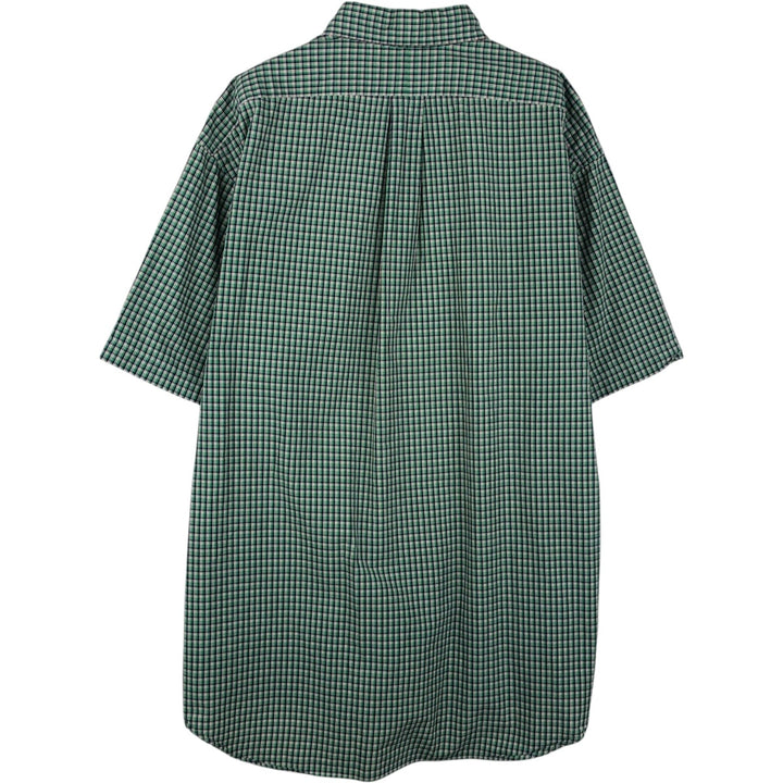 Ralph Lauren BLAKE short sleeve button down check shirt men's XL size cotton green type Vintage Second Hand