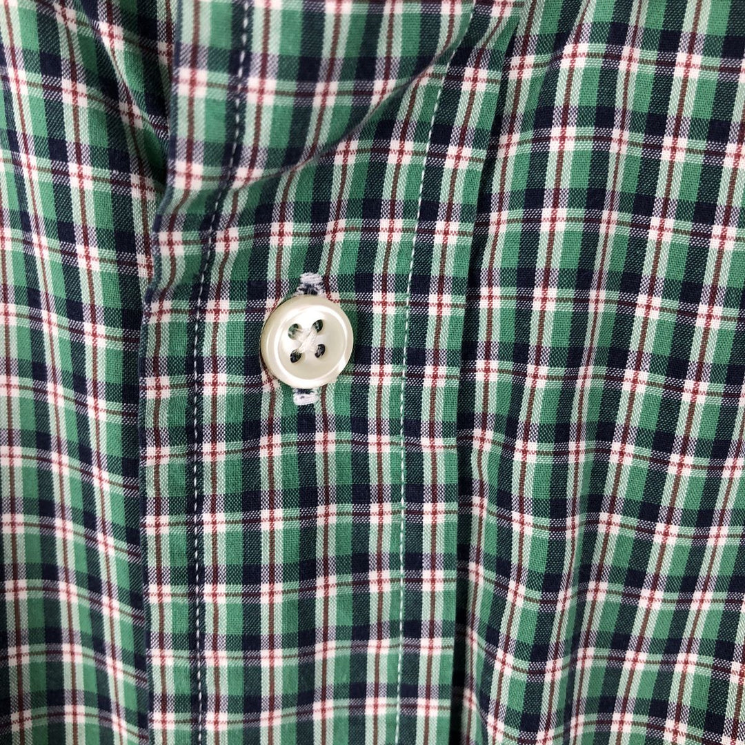Ralph Lauren BLAKE short sleeve button down check shirt men's XL size cotton green type Vintage Second Hand