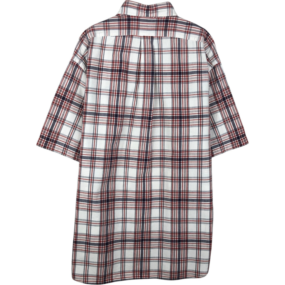Ralph Lauren BLAIRE short sleeve button down check shirt men's XL size cotton white type Vintage Second Hand