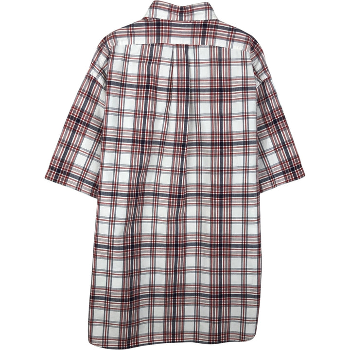 Ralph Lauren BLAIRE short sleeve button down check shirt men's XL size cotton white type Vintage Second Hand