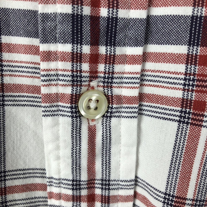 Ralph Lauren BLAIRE short sleeve button down check shirt men's XL size cotton white type Vintage Second Hand