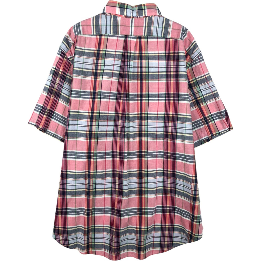 Ralph Lauren Classic Fit Short Sleeve Button Down Check Shirt Men's XL cotton pink type Vintage Second Hand