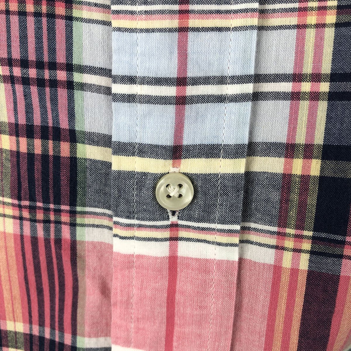 Ralph Lauren Classic Fit Short Sleeve Button Down Check Shirt Men's XL cotton pink type Vintage Second Hand