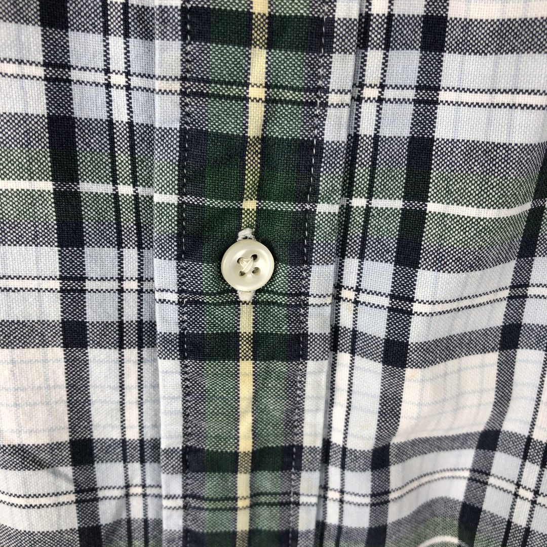 Ralph Lauren BLAKE short sleeve button down check shirt men's XL size cotton Blue type light blue Vintage Second Hand