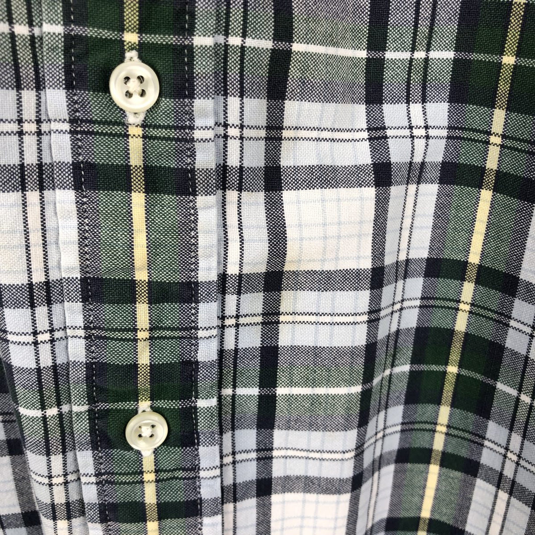 Ralph Lauren BLAKE short sleeve button down check shirt men's XL size cotton Blue type light blue Vintage Second Hand
