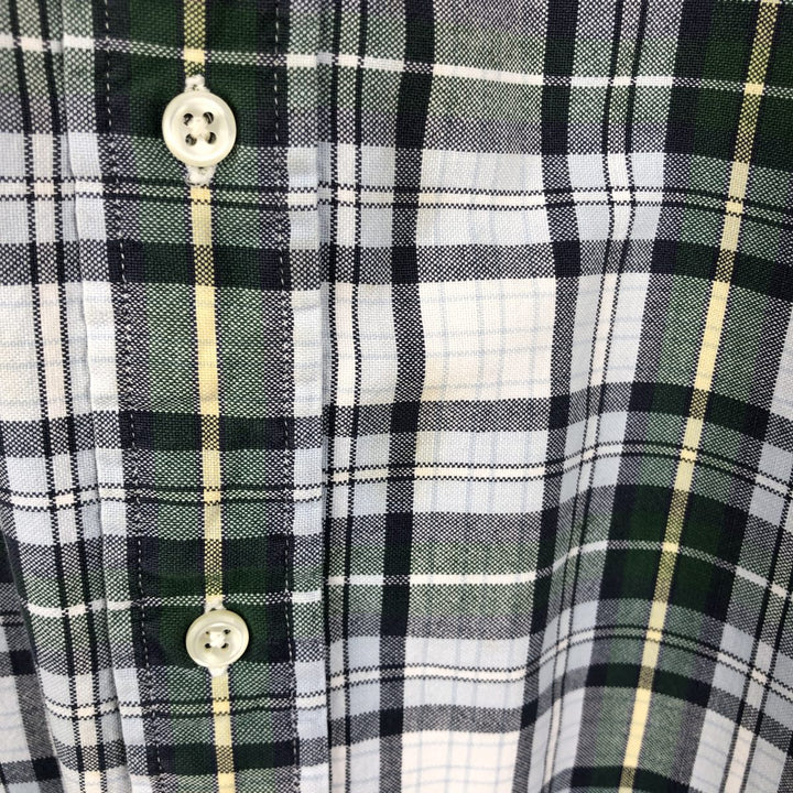 Ralph Lauren BLAKE short sleeve button down check shirt men's XL size cotton Blue type light blue Vintage Second Hand