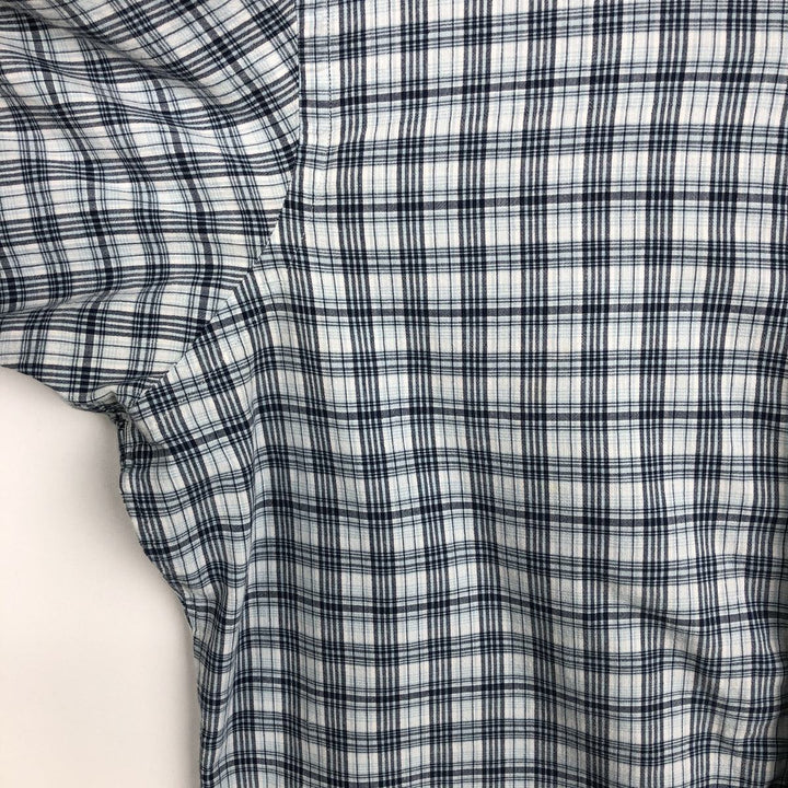 Ralph Lauren Classic Fit Short Sleeve Button Down Check Shirt Men's XL cotton Blue type light blue Vintage Second Hand