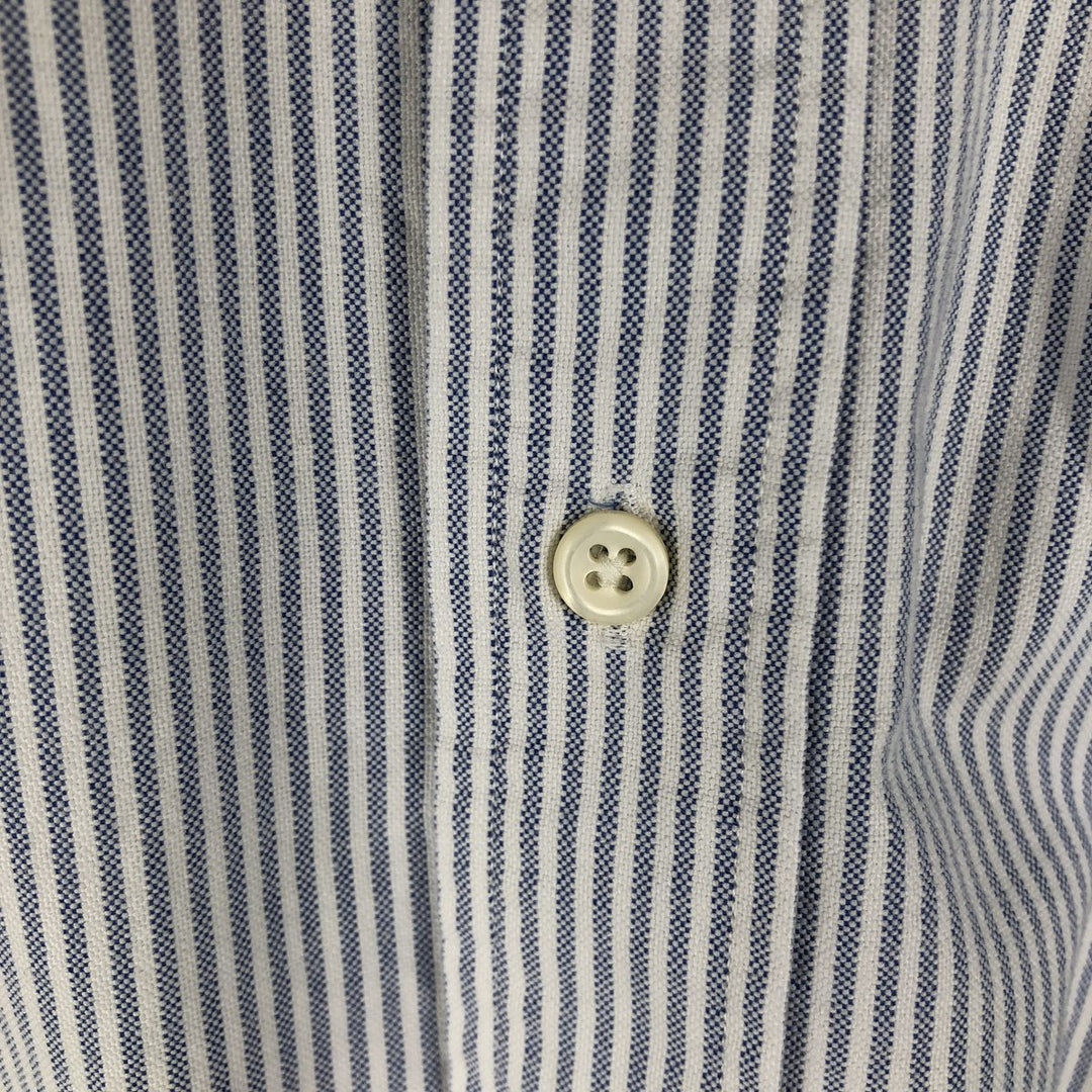 Ralph Lauren Classic Fit Short Sleeve Button Down Striped Shirt Men's XL cotton white type Vintage Second Hand