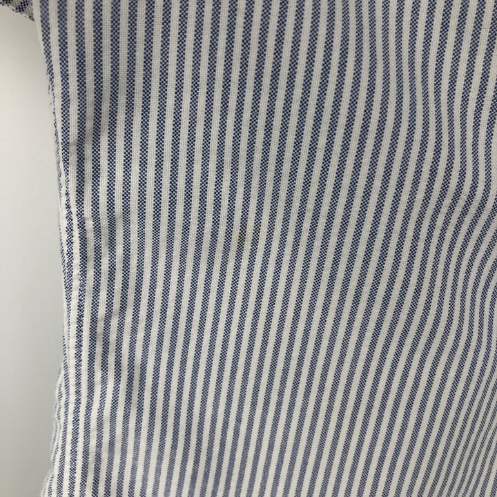 Ralph Lauren Classic Fit Short Sleeve Button Down Striped Shirt Men's XL cotton white type Vintage Second Hand
