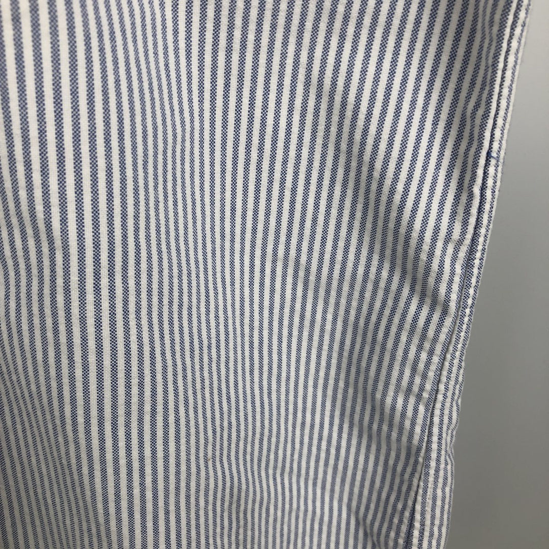 Ralph Lauren Classic Fit Short Sleeve Button Down Striped Shirt Men's XL cotton white type Vintage Second Hand