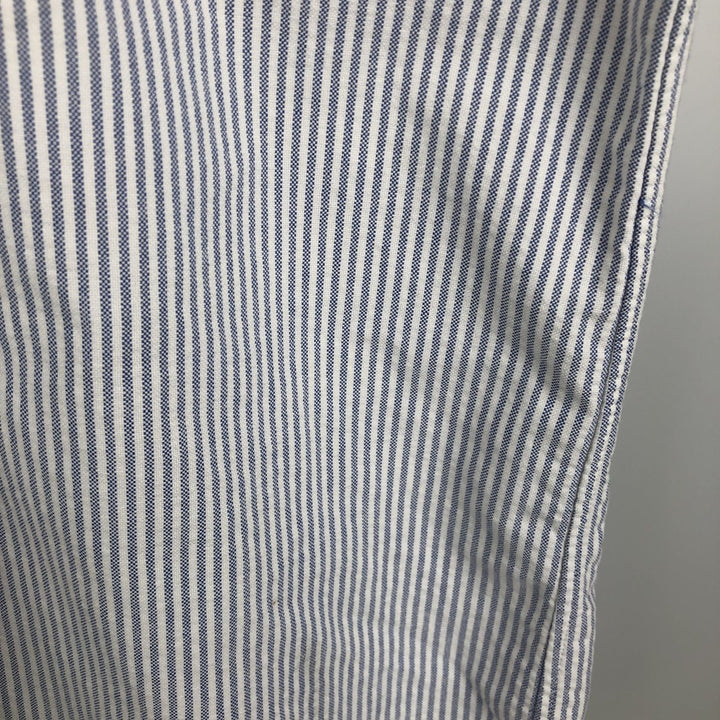 Ralph Lauren Classic Fit Short Sleeve Button Down Striped Shirt Men's XL cotton white type Vintage Second Hand