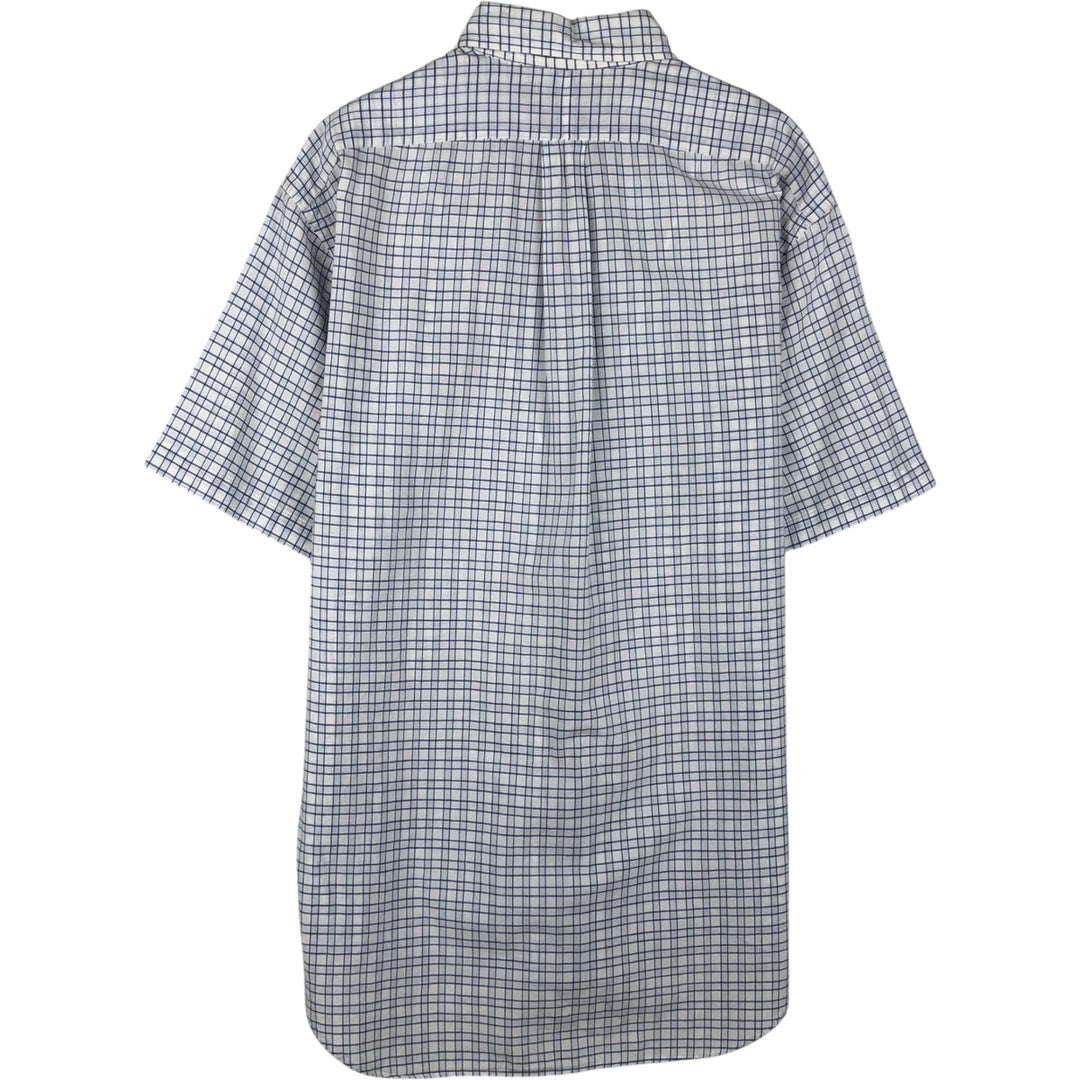 Ralph Lauren BLAKE short sleeve button down check shirt, men's size M cotton white type Vintage Second Hand