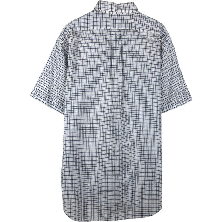 Ralph Lauren BLAKE short sleeve button down check shirt, men's size M cotton white type Vintage Second Hand