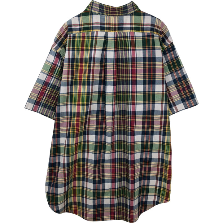 Ralph Lauren Classic Fit short sleeve button down check shirt, men's size XL cotton multicolor Vintage Second Hand