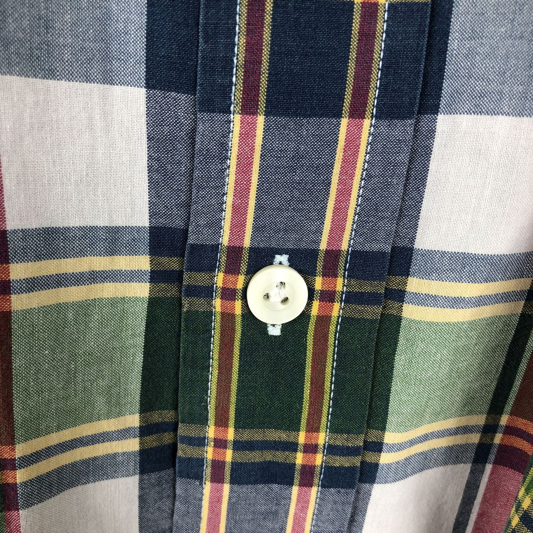 Ralph Lauren Classic Fit short sleeve button down check shirt, men's size XL cotton multicolor Vintage Second Hand
