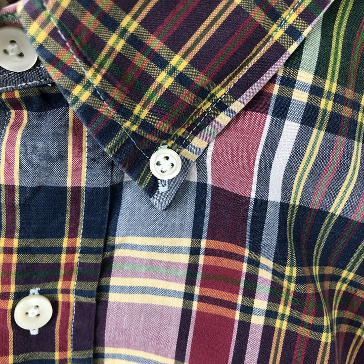 Ralph Lauren Classic Fit short sleeve button down check shirt, men's size XL cotton multicolor Vintage Second Hand