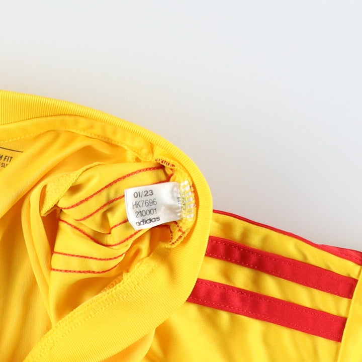 Adidas AEROREADY Long-Sleeve V-Neck Soccer Uniform Game Shirt, Men's Size M (approx.) polyester yellow type Vintage Second Hand