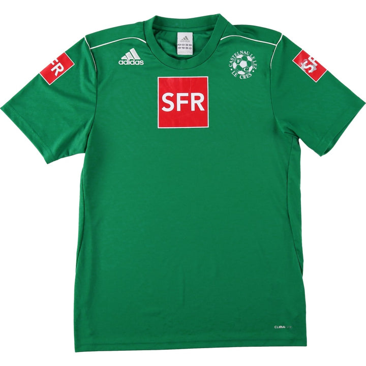 Adidas soccer uniform game shirt, men's size S (approx.) polyester green type Vintage Second Hand