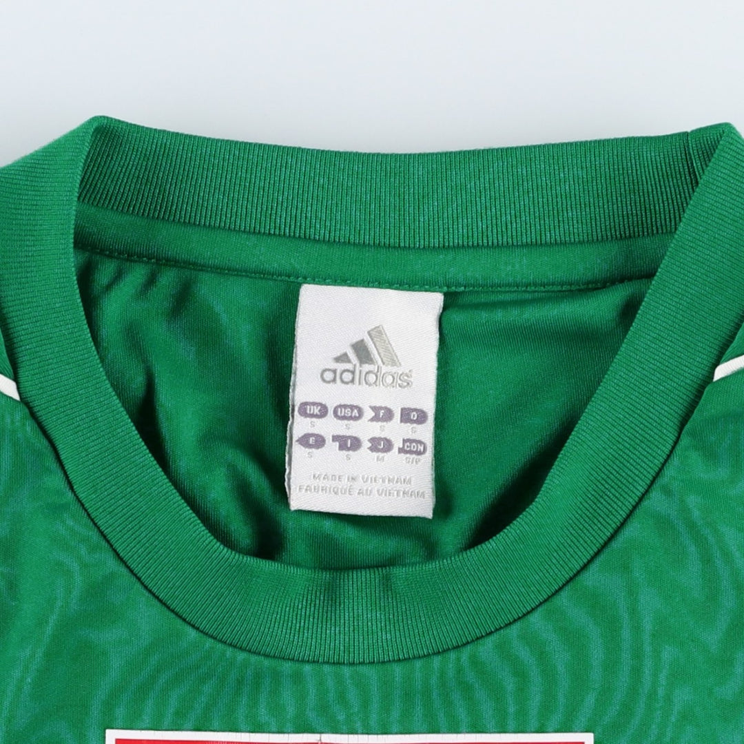 Adidas soccer uniform game shirt, men's size S (approx.) polyester green type Vintage Second Hand