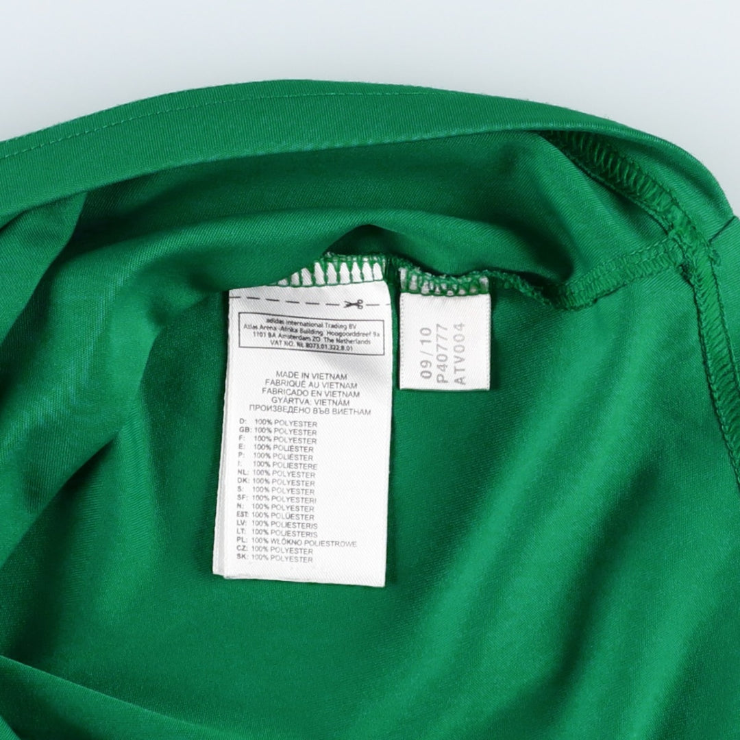 Adidas soccer uniform game shirt, men's size S (approx.) polyester green type Vintage Second Hand