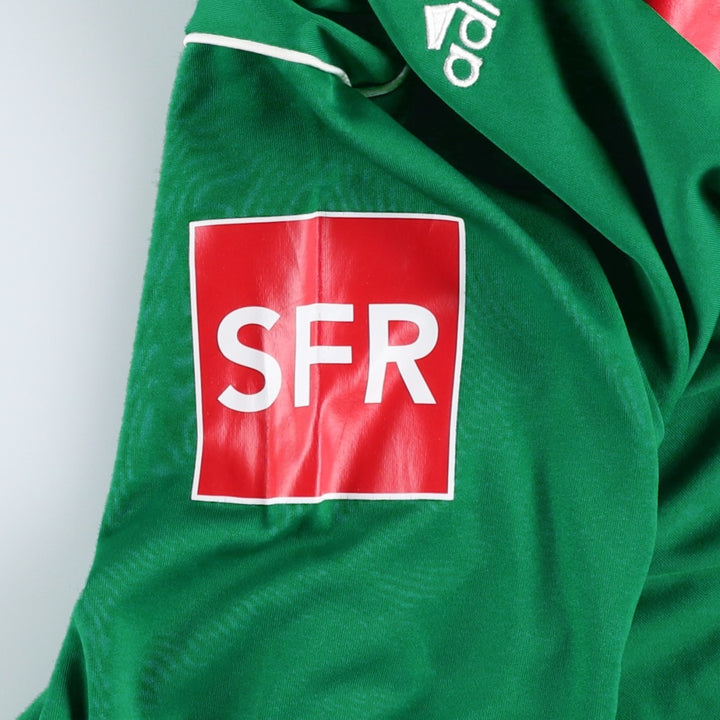 Adidas soccer uniform game shirt, men's size S (approx.) polyester green type Vintage Second Hand