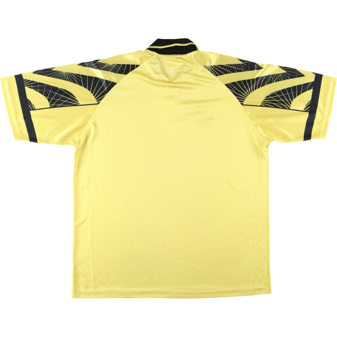 90'S Puma Wide Collar Soccer Uniform Game Shirt, Men's Size XL (Equivalent), Vintage polyester yellow type Vintage Second Hand