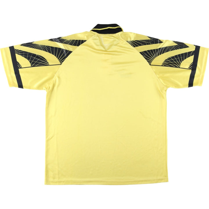 90'S Puma Wide Collar Soccer Uniform Game Shirt, Men's Size XL (Equivalent), Vintage polyester yellow type Vintage Second Hand
