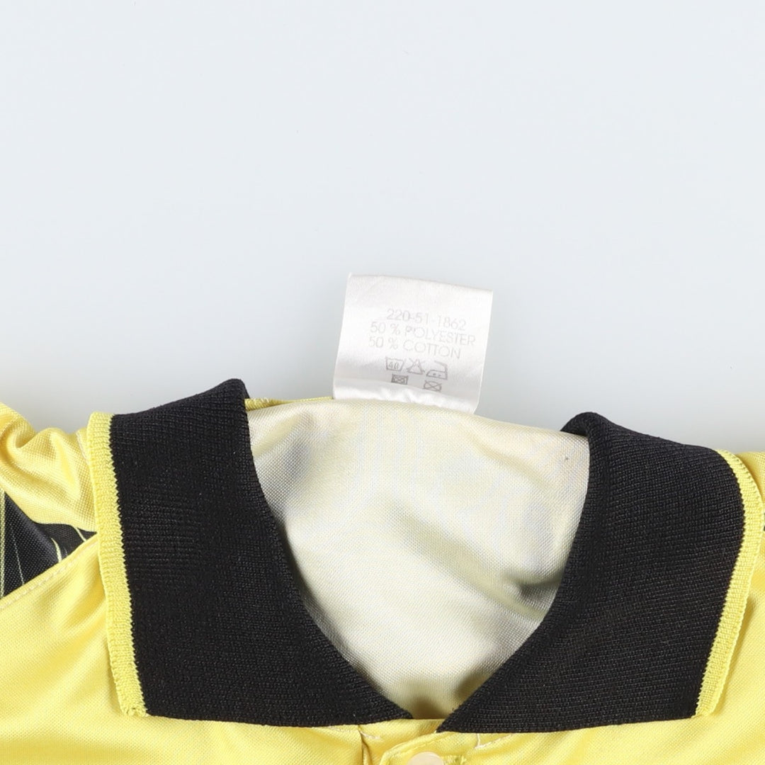 90'S Puma Wide Collar Soccer Uniform Game Shirt, Men's Size XL (Equivalent), Vintage polyester yellow type Vintage Second Hand