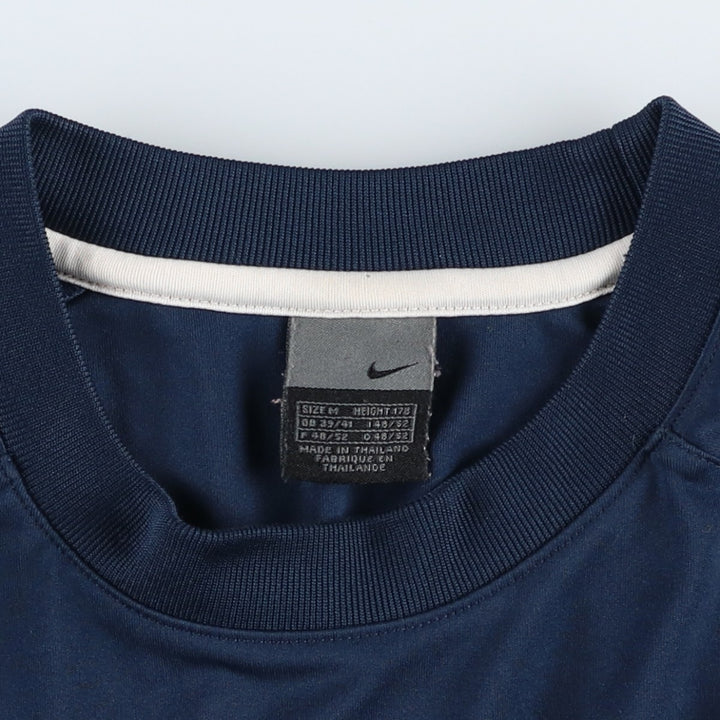 2000'S Nike soccer uniform game shirt, men's size M (approx.) unclear navy blue type Vintage Second Hand
