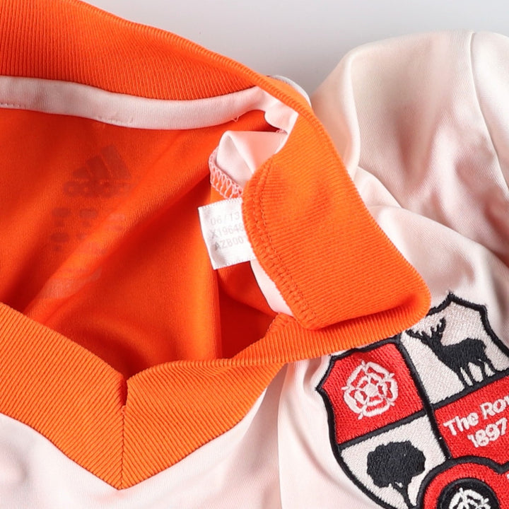 Adidas V-neck soccer uniform game shirt, men's size M (approx.) polyester orange type Vintage Second Hand
