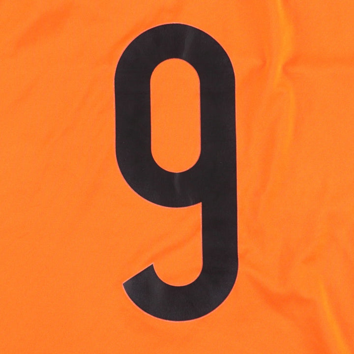 Adidas V-neck soccer uniform game shirt, men's size M (approx.) polyester orange type Vintage Second Hand