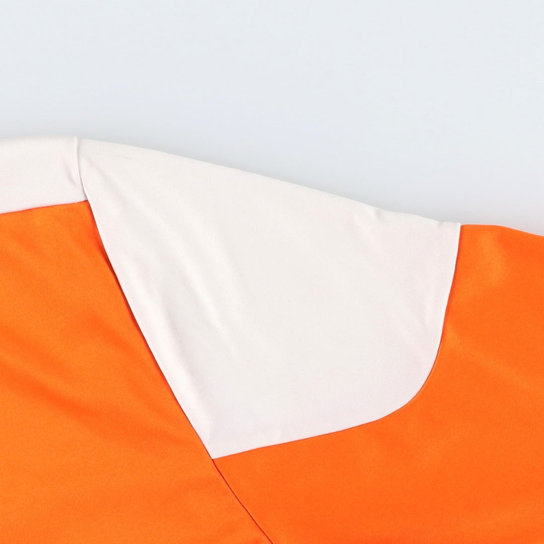 Adidas V-neck soccer uniform game shirt, men's size M (approx.) polyester orange type Vintage Second Hand