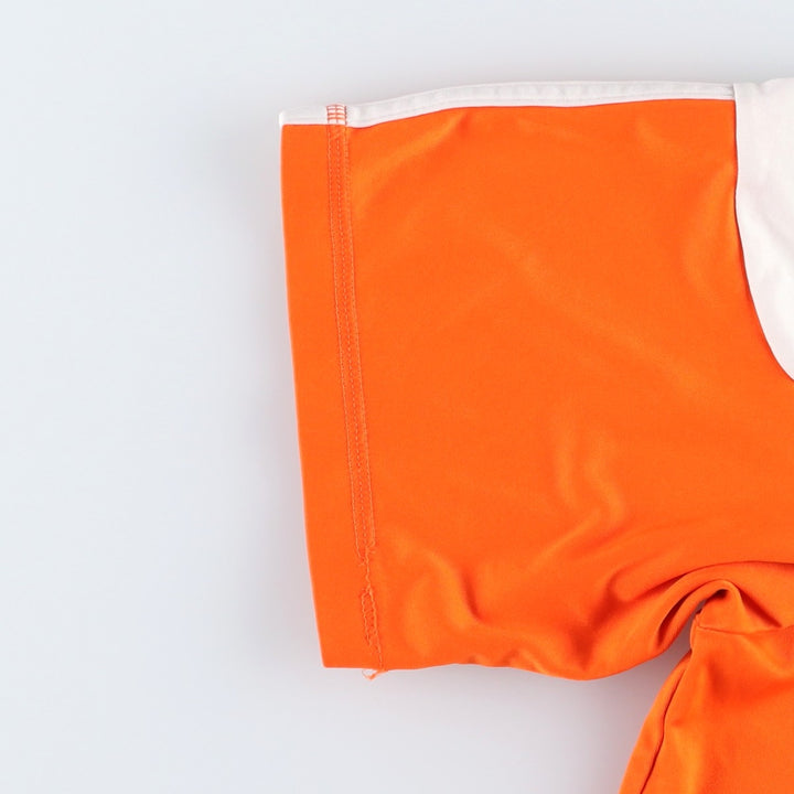 Adidas V-neck soccer uniform game shirt, men's size M (approx.) polyester orange type Vintage Second Hand