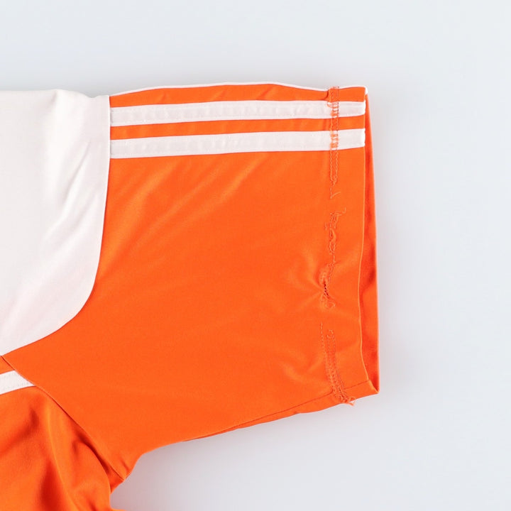 Adidas V-neck soccer uniform game shirt, men's size M (approx.) polyester orange type Vintage Second Hand