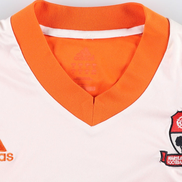 Adidas V-neck soccer uniform game shirt, men's size M (approx.) polyester orange type Vintage Second Hand