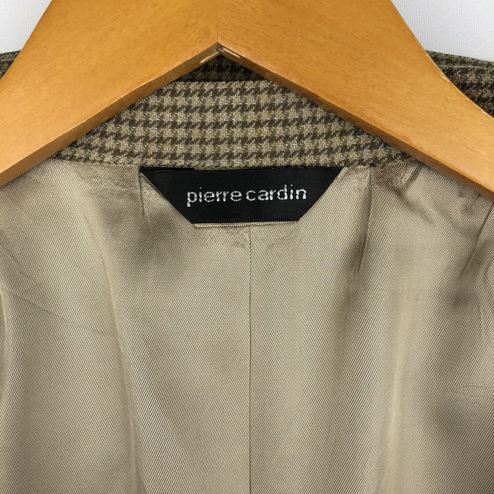 Pierre Cardin Check Pattern Tailored Jacket, Made in USA, Men's Size M (approx.) unclear Beige type Vintage Second Hand