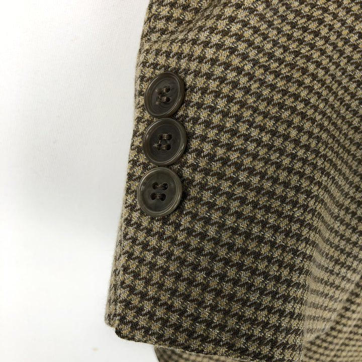 Pierre Cardin Check Pattern Tailored Jacket, Made in USA, Men's Size M (approx.) unclear Beige type Vintage Second Hand