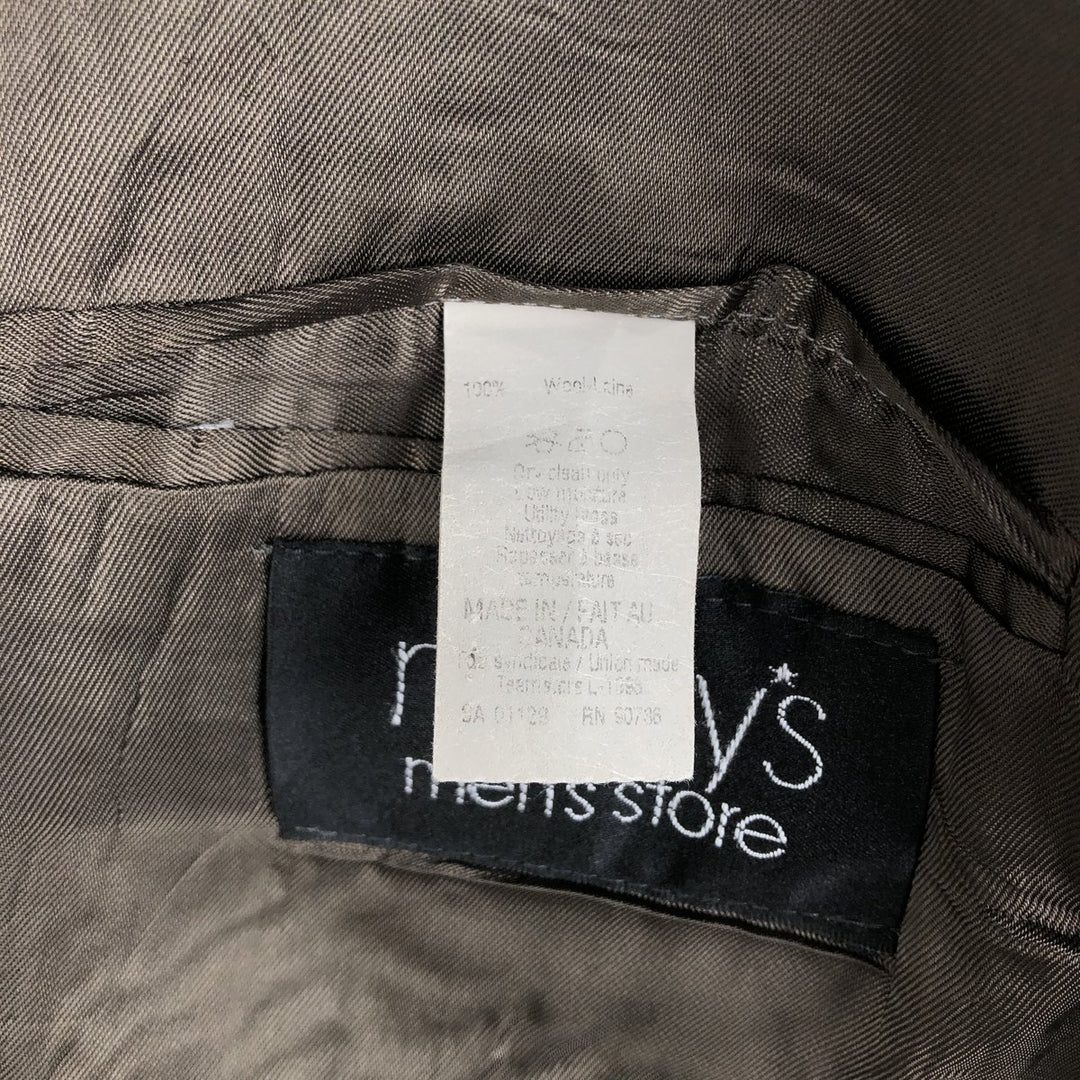 Ralph Lauren LAUREN Check Pattern Wool Tailored Jacket, Made in Canada, Men's Size XL (approx.) wool brown type Vintage Second Hand