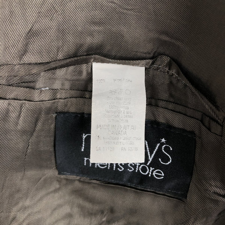 Ralph Lauren LAUREN Check Pattern Wool Tailored Jacket, Made in Canada, Men's Size XL (approx.) wool brown type Vintage Second Hand
