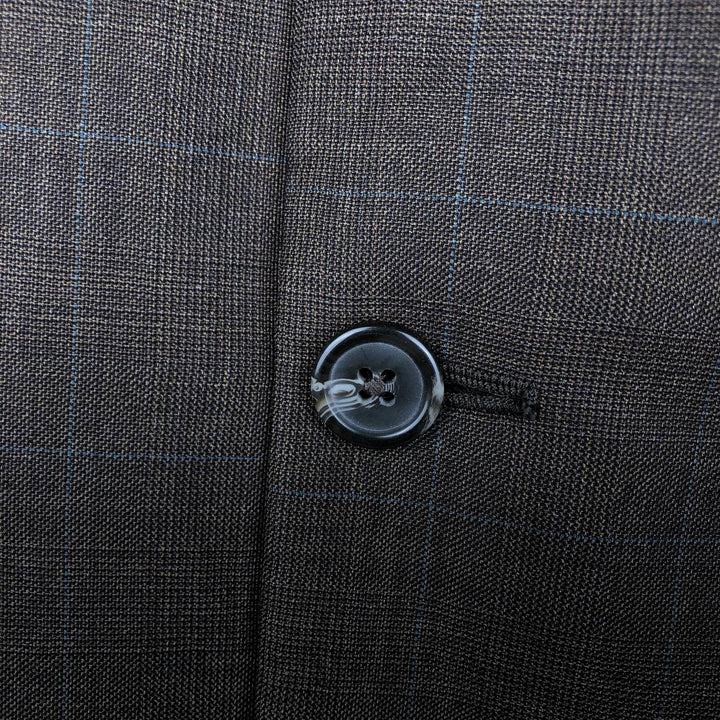Ralph Lauren LAUREN Check Pattern Wool Tailored Jacket, Made in Canada, Men's Size XL (approx.) wool brown type Vintage Second Hand