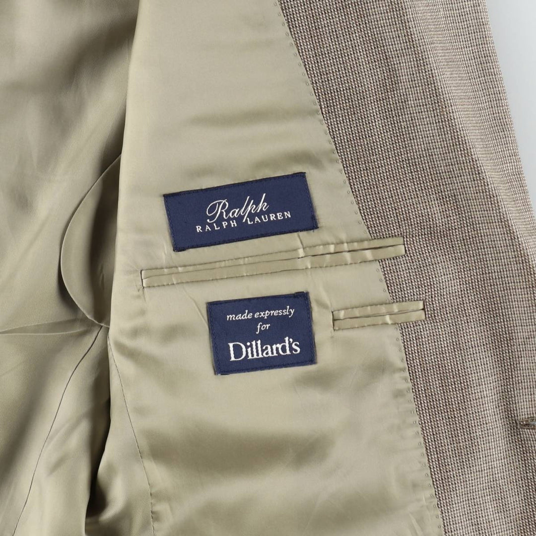 Ralph Lauren wool x silk tailored jacket, made in Canada, men's size M equivalent. silk Beige type Vintage Second Hand